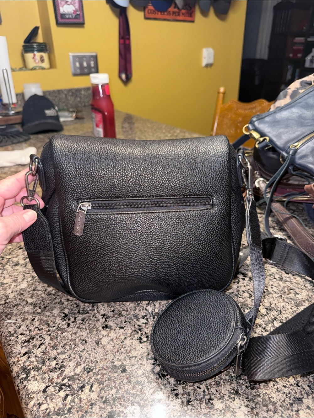 Montana West Black Crescent Crossbody Bum Bag - Picture 3 of 4